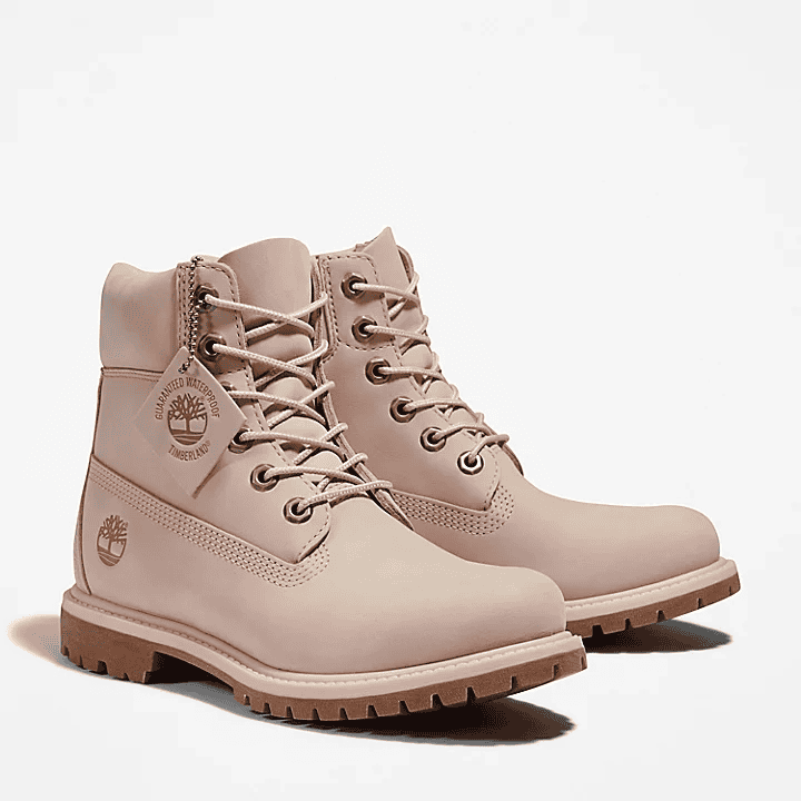 Timberland Premium 6 Inch Waterproof Boot for Women in Light Pink